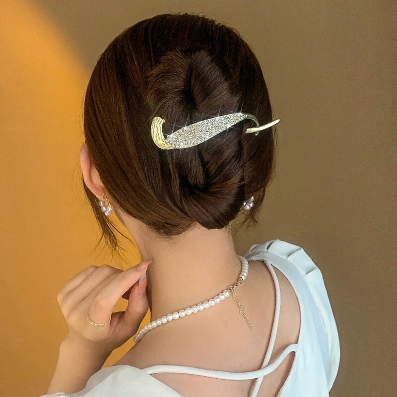 Κλιπ 17KM με μεταλλικό μαργαριτάρι με νύχια μαλλιών Vintage χρυσή φουρκέτα για γυναίκες Ακανόνιστα μοντέρνα αξεσουάρ μαλλιών για κορίτσια της μόδας