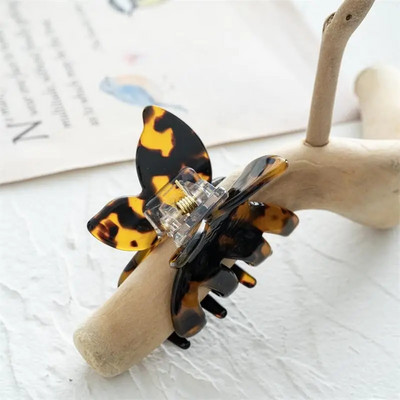 INS Korea Fashion Väike liblikasaak atsetaadist juukseklambrid, vedrudisainiga juukseaksessuaarid tüdrukutele