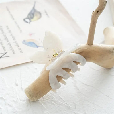 INS Korea Fashion Väike liblikasaak atsetaadist juukseklambrid, vedrudisainiga juukseaksessuaarid tüdrukutele