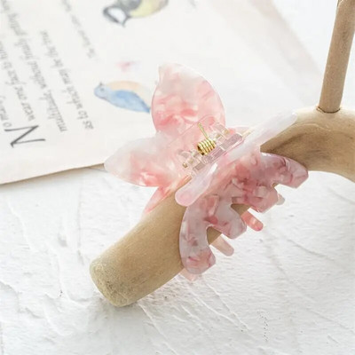 INS Korea Fashion Väike liblikasaak atsetaadist juukseklambrid, vedrudisainiga juukseaksessuaarid tüdrukutele