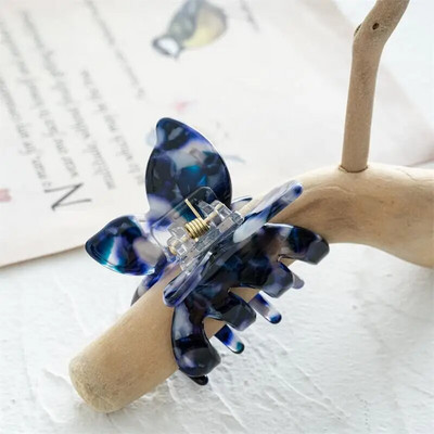 INS Korea Fashion Väike liblikasaak atsetaadist juukseklambrid, vedrudisainiga juukseaksessuaarid tüdrukutele