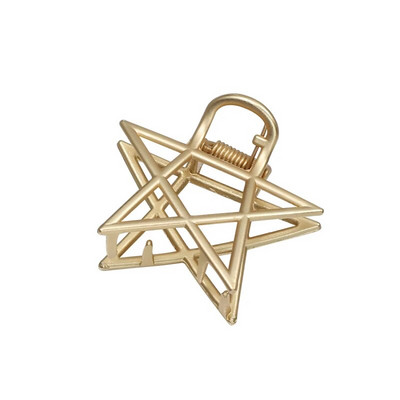 ZOSHI Femei Fete Gheare de păr geometrice de culoare aurie Păr din metal Crab Star Love Clip pentru gheare de păr în formă de inimă Accesorii de păr la modă