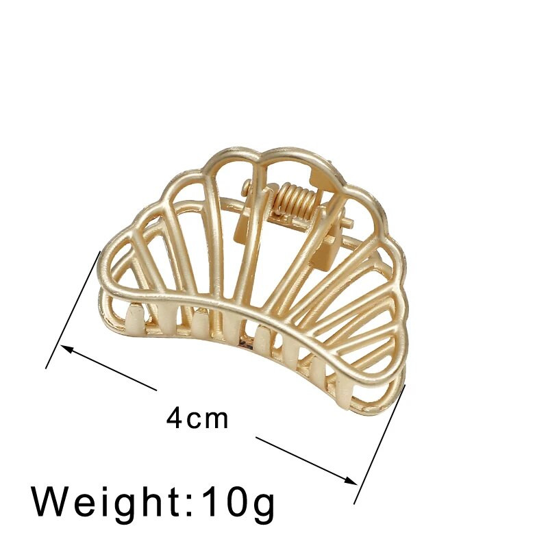 ZOSHI Femei Fete Gheare de păr geometrice de culoare aurie Păr din metal Crab Star Love Clip pentru gheare de păr în formă de inimă Accesorii de păr la modă