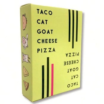 1 τεμ. «Taco Cat Goat Cheese Pizza» Κάρτα παιχνιδιού οικογενειακής συγκέντρωσης, διασκεδαστικό παιχνίδι καρτών, επιτραπέζια παιχνίδια για πάρτι