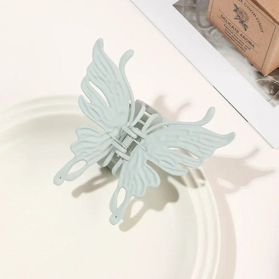 2023 New Ins Αξεσουάρ μαλλιών Γυναικείο κλιπ με νύχια για γυναίκες κορίτσια Μοντέρνο μεταλλικό ασημί μεσαίο μικρό χτένισμα με πεταλούδα καρχαρία