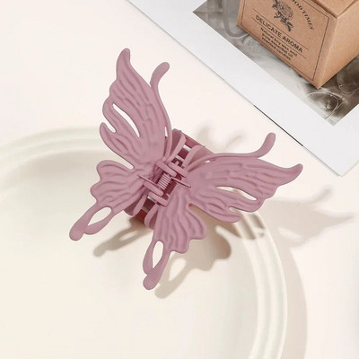 2023 New Ins Αξεσουάρ μαλλιών Γυναικείο κλιπ με νύχια για γυναίκες κορίτσια Μοντέρνο μεταλλικό ασημί μεσαίο μικρό χτένισμα με πεταλούδα καρχαρία