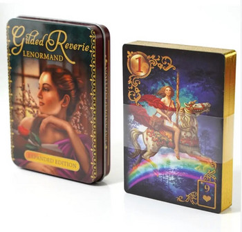 Romance Angel Tarot Deck in a Tin Box Golded Edge για αρχάριους Fortune Game Card Oracle Card Deck