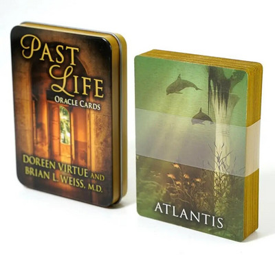 Romantikos angelo taro kaladė skardinėje dėžutėje su paauksuotu kraštu pradedantiesiems.