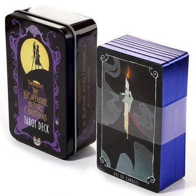 Romantikos angelo taro kaladė skardinėje dėžutėje su paauksuotu kraštu pradedantiesiems.