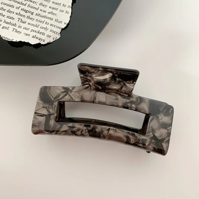 Agrafe de păr coreeană de dimensiuni mari de 10,5 cm, leopard, acrilic, coajă de țestoasă, gheare de păr cu acid acetic pentru femei Accesorii pentru păr