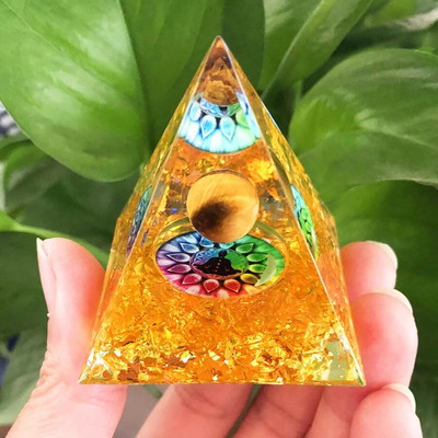 Оргонит Пирамида Лечебни кристали Генератор на енергия Аметист Махало от естествен камък Рейки Чакра Медитация Стая за инструменти Декорации