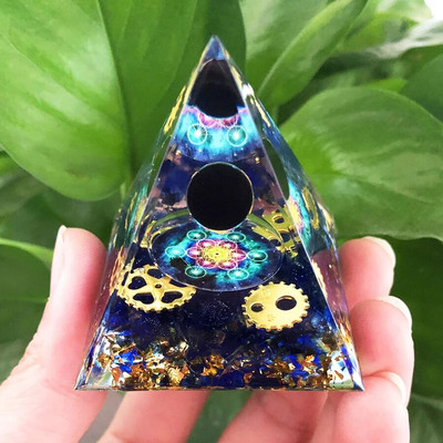 Orgonito piramidės gydomieji kristalai energijos generatorius ametistas natūralaus akmens švytuoklė Reiki čakra meditacijos įrankis kambario dekoracijos