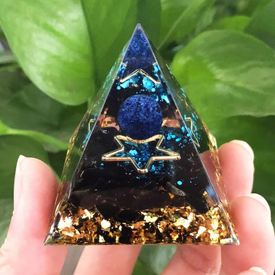 Orgonito piramidės gydomieji kristalai energijos generatorius ametistas natūralaus akmens švytuoklė Reiki čakra meditacijos įrankis kambario dekoracijos