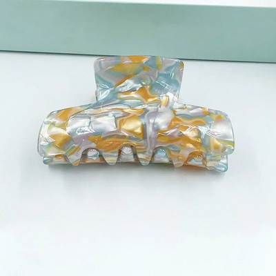 Bilandi Fashion Πολύχρωμα κλιπ με οξικό νύχι Γεωμετρικό κλιπ μαλλιών Καβούρι καρφίτσες μαλλιών για γυναίκες Κορίτσι Αξεσουάρ μαλλιών Στυλ μακιγιάζ