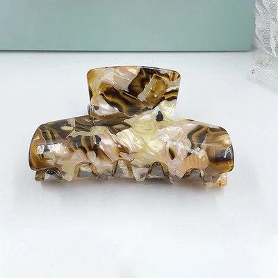 Bilandi Fashion Πολύχρωμα κλιπ με οξικό νύχι Γεωμετρικό κλιπ μαλλιών Καβούρι καρφίτσες μαλλιών για γυναίκες Κορίτσι Αξεσουάρ μαλλιών Στυλ μακιγιάζ