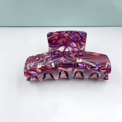 Bilandi Fashion Πολύχρωμα κλιπ με οξικό νύχι Γεωμετρικό κλιπ μαλλιών Καβούρι καρφίτσες μαλλιών για γυναίκες Κορίτσι Αξεσουάρ μαλλιών Στυλ μακιγιάζ