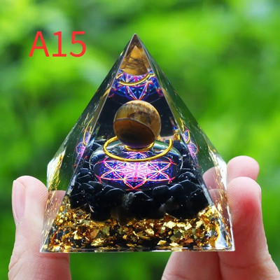 Cristale Piatră Orgon Piramidă Generator de energie Ametist natural Peridot Reiki Chakra Instrument de meditație Decor cameră Cadouri de Crăciun