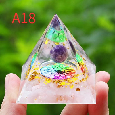Cristale Piatră Orgon Piramidă Generator de energie Ametist natural Peridot Reiki Chakra Instrument de meditație Decor cameră Cadouri de Crăciun