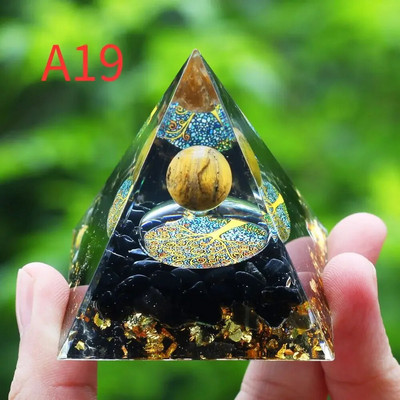 Cristale Piatră Orgon Piramidă Generator de energie Ametist natural Peridot Reiki Chakra Instrument de meditație Decor cameră Cadouri de Crăciun