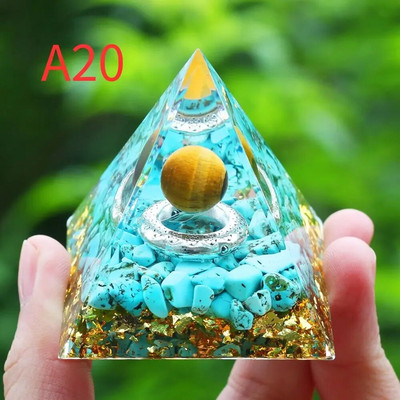 Cristale Piatră Orgon Piramidă Generator de energie Ametist natural Peridot Reiki Chakra Instrument de meditație Decor cameră Cadouri de Crăciun