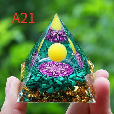 Cristale Piatră Orgon Piramidă Generator de energie Ametist natural Peridot Reiki Chakra Instrument de meditație Decor cameră Cadouri de Crăciun