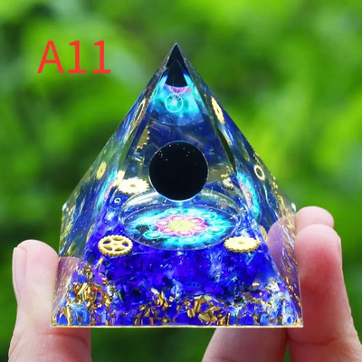 Cristale Piatră Orgon Piramidă Generator de energie Ametist natural Peridot Reiki Chakra Instrument de meditație Decor cameră Cadouri de Crăciun