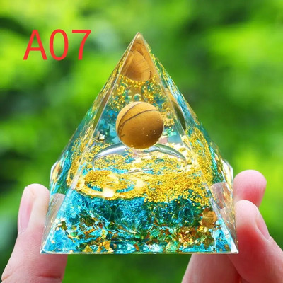 Cristale Piatră Orgon Piramidă Generator de energie Ametist natural Peridot Reiki Chakra Instrument de meditație Decor cameră Cadouri de Crăciun