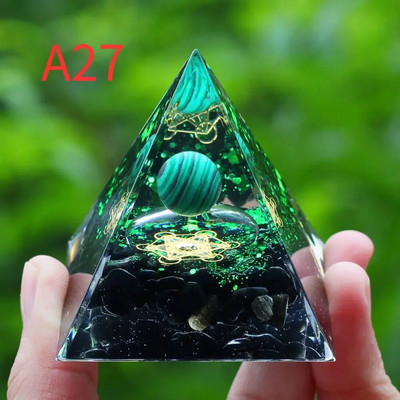 Cristale Piatră Orgon Piramidă Generator de energie Ametist natural Peridot Reiki Chakra Instrument de meditație Decor cameră Cadouri de Crăciun