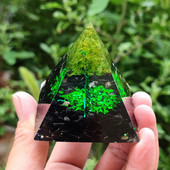 Piramida energetică Orgonit Cristale vindecătoare Instrument pentru chakre Reiki Minge de ametist natural Piatră energetică Cadou lucrat manual Home Office Decor