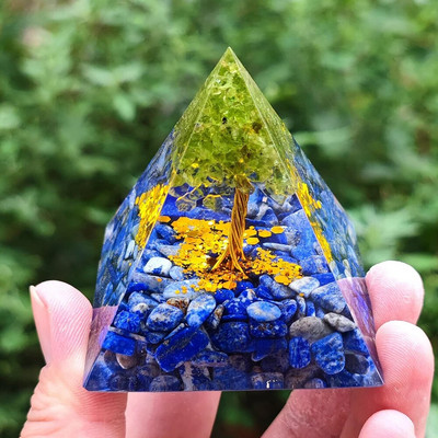 Piramida energetică Orgonit Cristale vindecătoare Instrument pentru chakre Reiki Minge de ametist natural Piatră energetică Cadou lucrat manual Home Office Decor