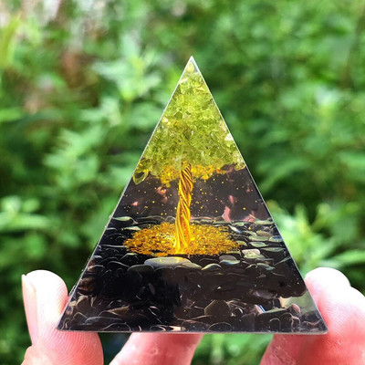 Piramida energetică Orgonit Cristale vindecătoare Instrument pentru chakre Reiki Minge de ametist natural Piatră energetică Cadou lucrat manual Home Office Decor