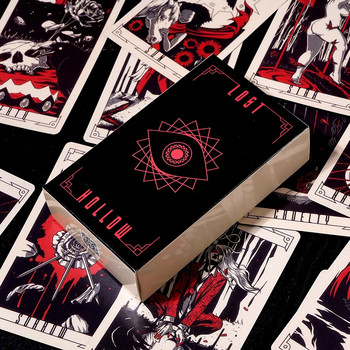 Νέα Lost Hollow Tarot Deck με 80 Major and Minor 78 Card Size Deck Deck Μαντικά Εργαλεία Μαντικής Παιχνιδιού Zodiac Element