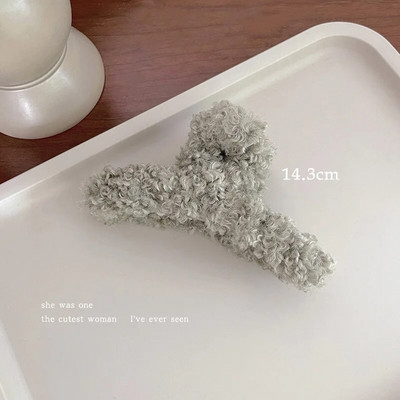 Uued Korea plüüsist juuksenõelad sooja sügistalvise juukseklambrid naistele Shark suures suuruses juukseküüned Trendikad moodsad juukseaksessuaarid