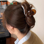 Μεγάλα γυναικεία κλιπ μαλλιών Γεωμετρικό σχήμα Κλιπ για τα μαλλιά για κορίτσια Ματ διαφανείς φουρκέτες Μοντέρνα αξεσουάρ για τα μαλλιά Κορεάτικη κόμμωση