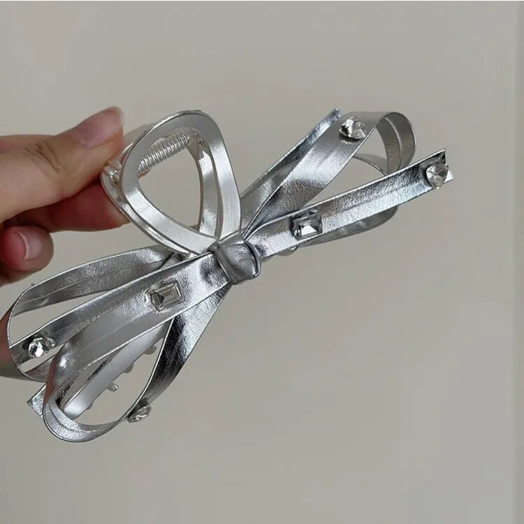 Y2k Bowknot matu spīles sievietēm korejiešu stila metāla haizivju sprādzes krabju matu sprādzes spīlēm matu sprādzes Moderni matu aksesuāri