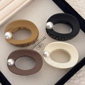 Matu sprādzes aksesuāri nags sievietēm meitene piespraudīte melna pērle, matēti krabji 2023. gada populārie korejiešu korejiešu populārie izstrādājumi