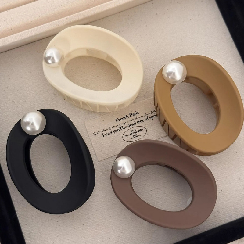 Matu sprādzes aksesuāri nags sievietēm meitene piespraudīte melna pērle, matēti krabji 2023. gada populārie korejiešu korejiešu populārie izstrādājumi