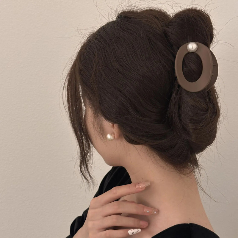 Matu sprādzes aksesuāri nags sievietēm meitene piespraudīte melna pērle, matēti krabji 2023. gada populārie korejiešu korejiešu populārie izstrādājumi