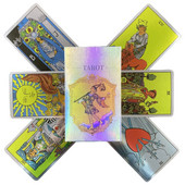 New Oracle Laser Tarot Rider Cards Pocket Špil Engleska verzija Osho Zen Mystical Manga Board Family Party Igranje igre