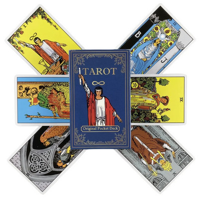 New Oracle Laser Tarot Rider Cards Pocket Špil Engleska verzija Osho Zen Mystical Manga Board Family Party Igranje igre