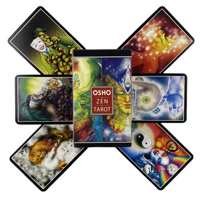 New Oracle Laser Tarot Rider Cards Pocket Špil Engleska verzija Osho Zen Mystical Manga Board Family Party Igranje igre