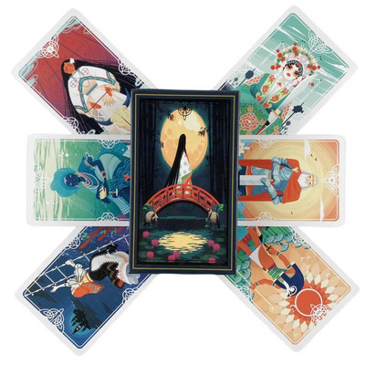 New Oracle Laser Tarot Rider Cards Pocket Špil Engleska verzija Osho Zen Mystical Manga Board Family Party Igranje igre