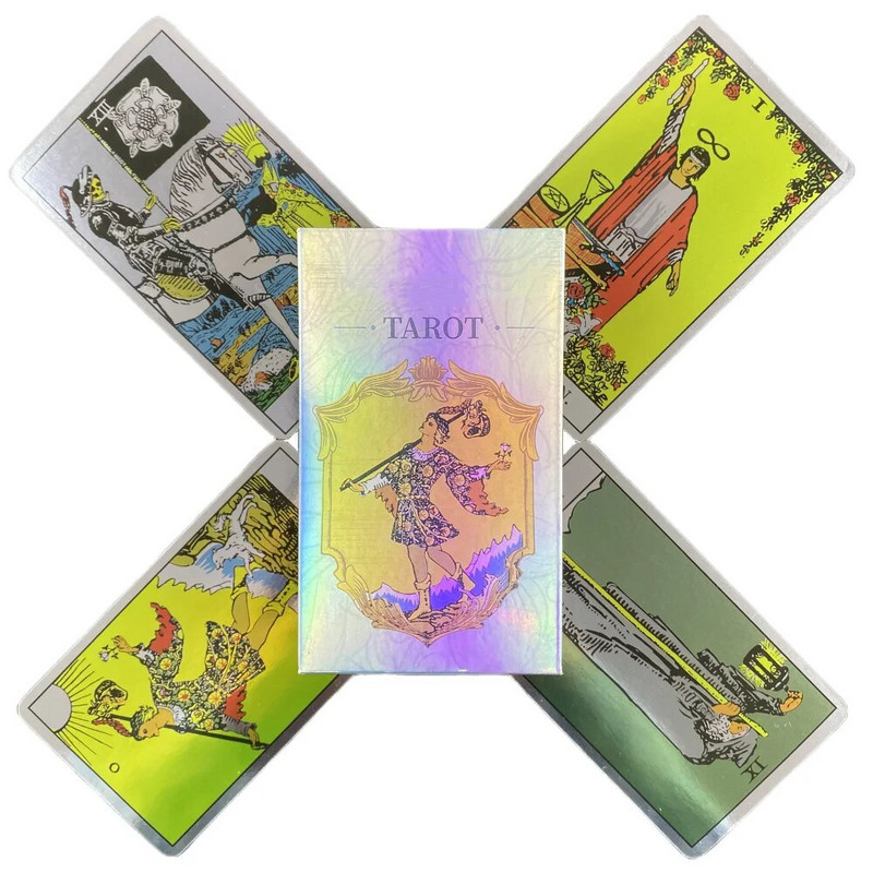 New Oracle Laser Tarot Rider Cards Pocket Špil Engleska verzija Osho Zen Mystical Manga Board Family Party Igranje igre
