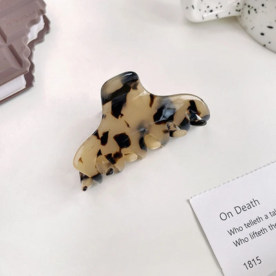 Κορεάτικο απλό 6cm Μικρό γεωμετρικό κλιπ μαλλιών Claw Fashion Marbling Acetic Acid Shark Clip Αξεσουάρ μαλλιών για γυναίκες κορίτσια