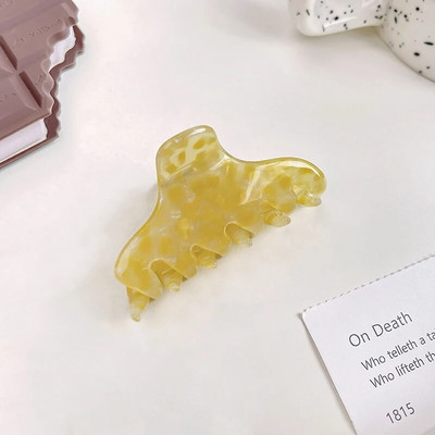 Κορεάτικο απλό 6cm Μικρό γεωμετρικό κλιπ μαλλιών Claw Fashion Marbling Acetic Acid Shark Clip Αξεσουάρ μαλλιών για γυναίκες κορίτσια