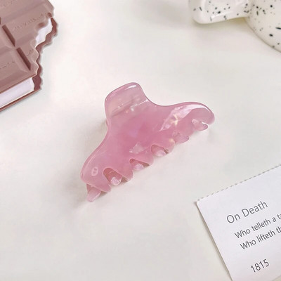 Κορεάτικο απλό 6cm Μικρό γεωμετρικό κλιπ μαλλιών Claw Fashion Marbling Acetic Acid Shark Clip Αξεσουάρ μαλλιών για γυναίκες κορίτσια