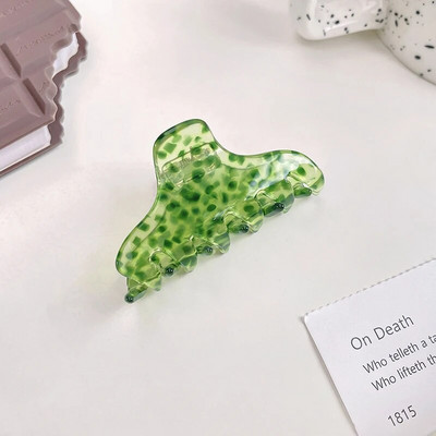 Κορεάτικο απλό 6cm Μικρό γεωμετρικό κλιπ μαλλιών Claw Fashion Marbling Acetic Acid Shark Clip Αξεσουάρ μαλλιών για γυναίκες κορίτσια