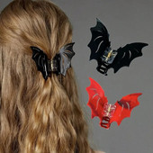 Halloween Bat Hair Clip Punk Personality Acetic Acid HairClaw 2023 Μοντέρνα σχεδίαση Γυναικεία κορίτσια Αξεσουάρ αποκριάτικων κεφαλών