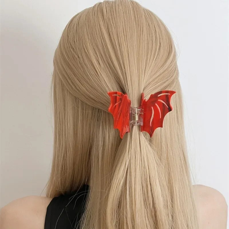 Halloween Bat Hair Clip Punk Personality Acetic Acid HairClaw 2023 Μοντέρνα σχεδίαση Γυναικεία κορίτσια Αξεσουάρ αποκριάτικων κεφαλών