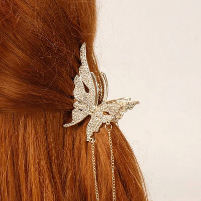 Στυλ πεταλούδα Μαλλιά Νύχι Περλ Καρχαρία Κλιπ κεφαλής Vintage νύχια με αλογοουρά Μοντέρνο κλιπ μαλλιών για κορίτσι Χαριτωμένα αξεσουάρ μαλλιών
